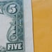 UNC 1950A 5 Dollar Bank Note. Lime Green Seal