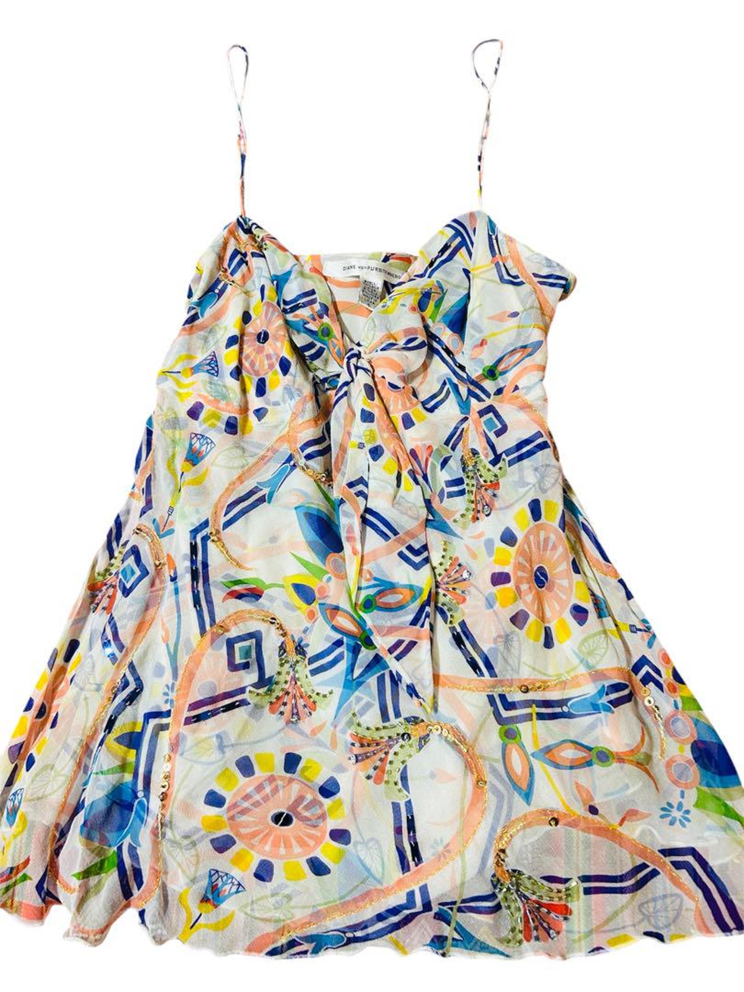 DIANE von FURSTENBERG Sequins Beads Silk