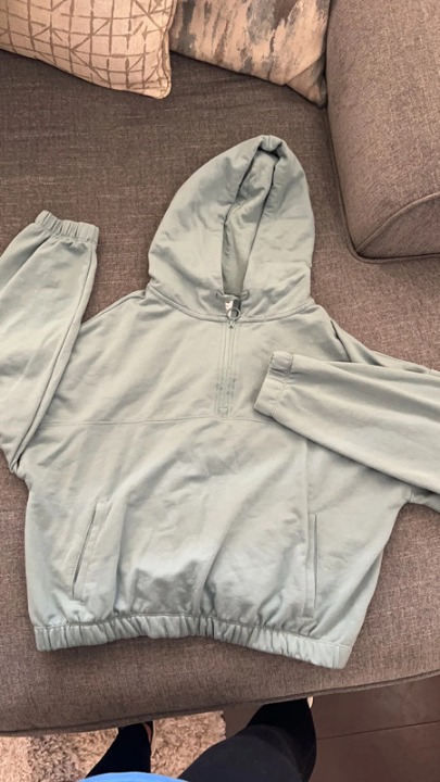 Cropped hoodie,Sage green cropped hoodie! So super cute!