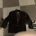 Vintage COMINT Women's Sueded Black Leather Fringed Jacket/Coat (S)