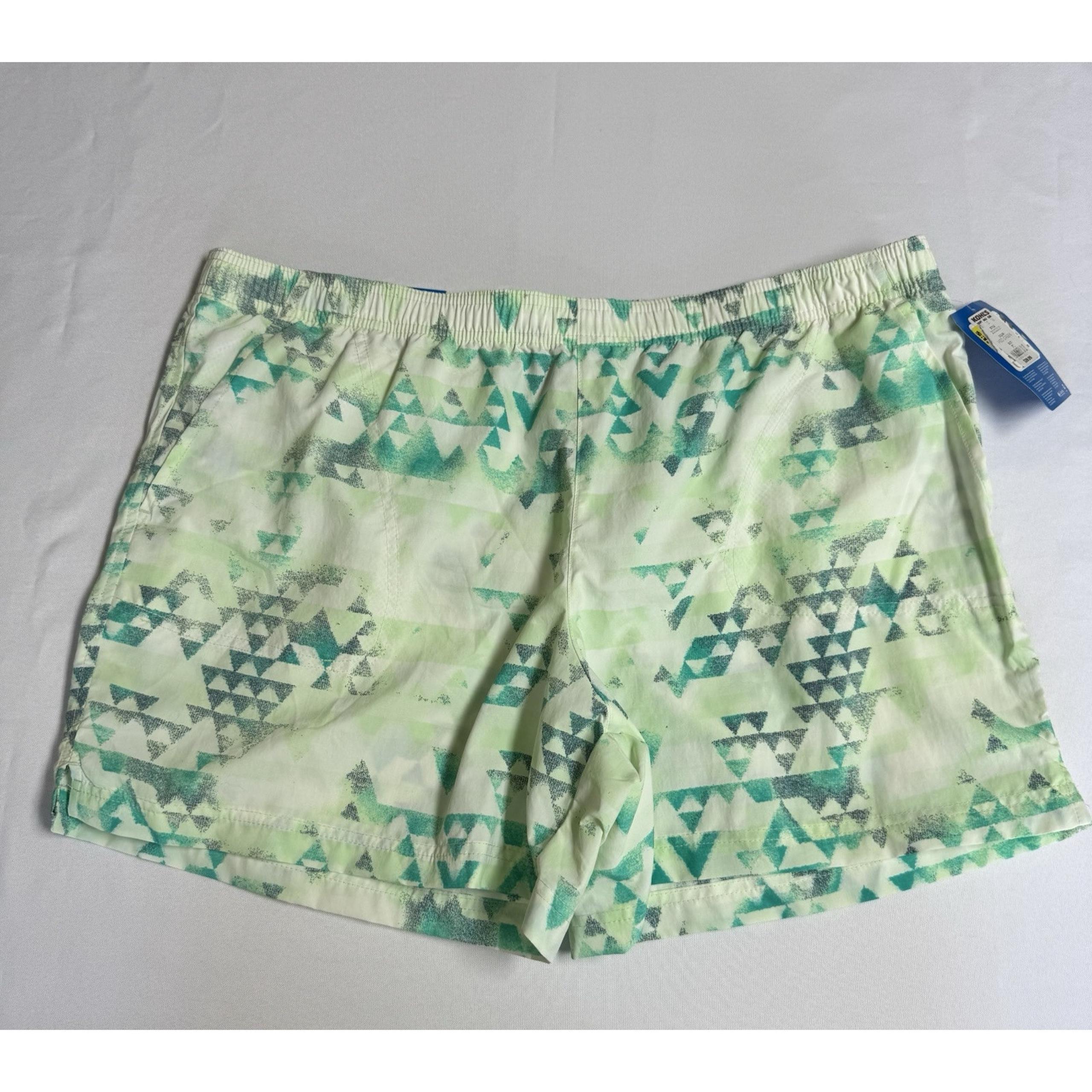 Columbia Pull-On Shorts 5” Inseam Green Women's Size XL Regular Fit