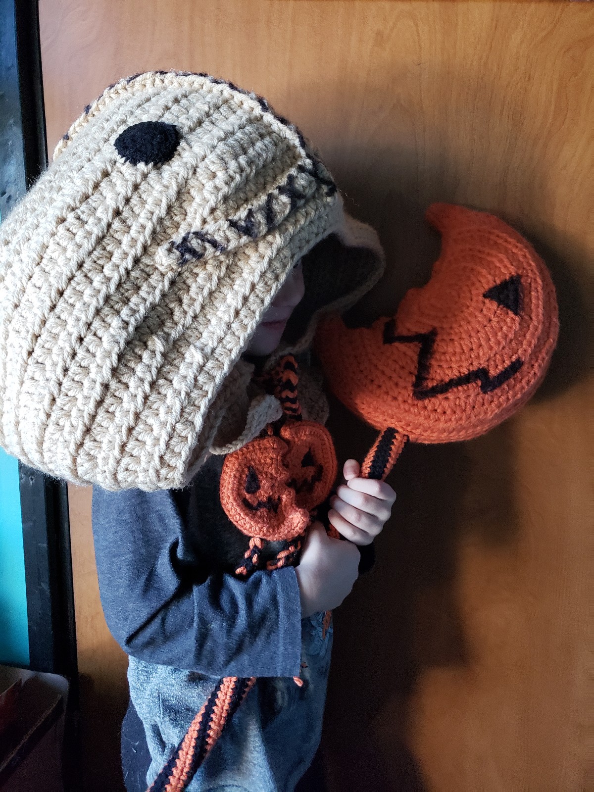 Trick r treat hood and lollipop