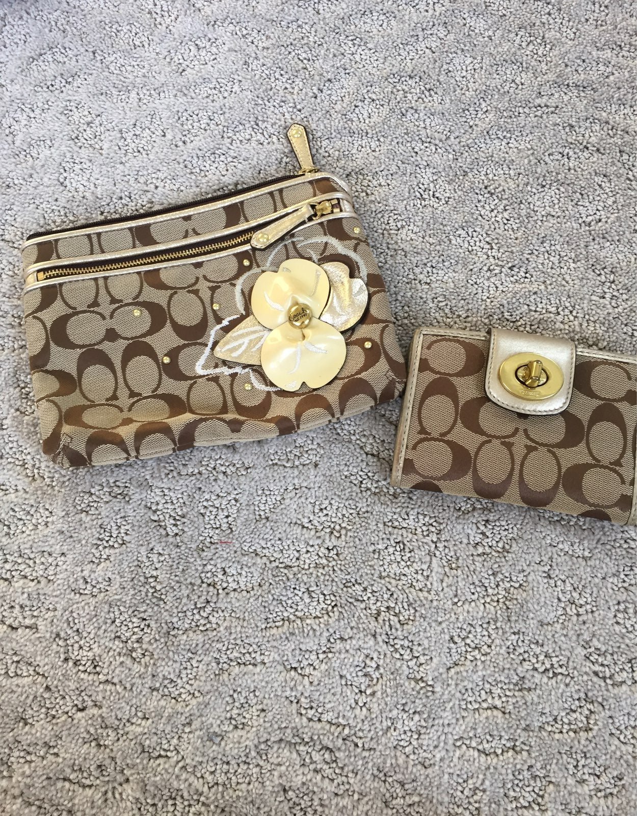 Coach Makeup/Accessory bag and Wallet