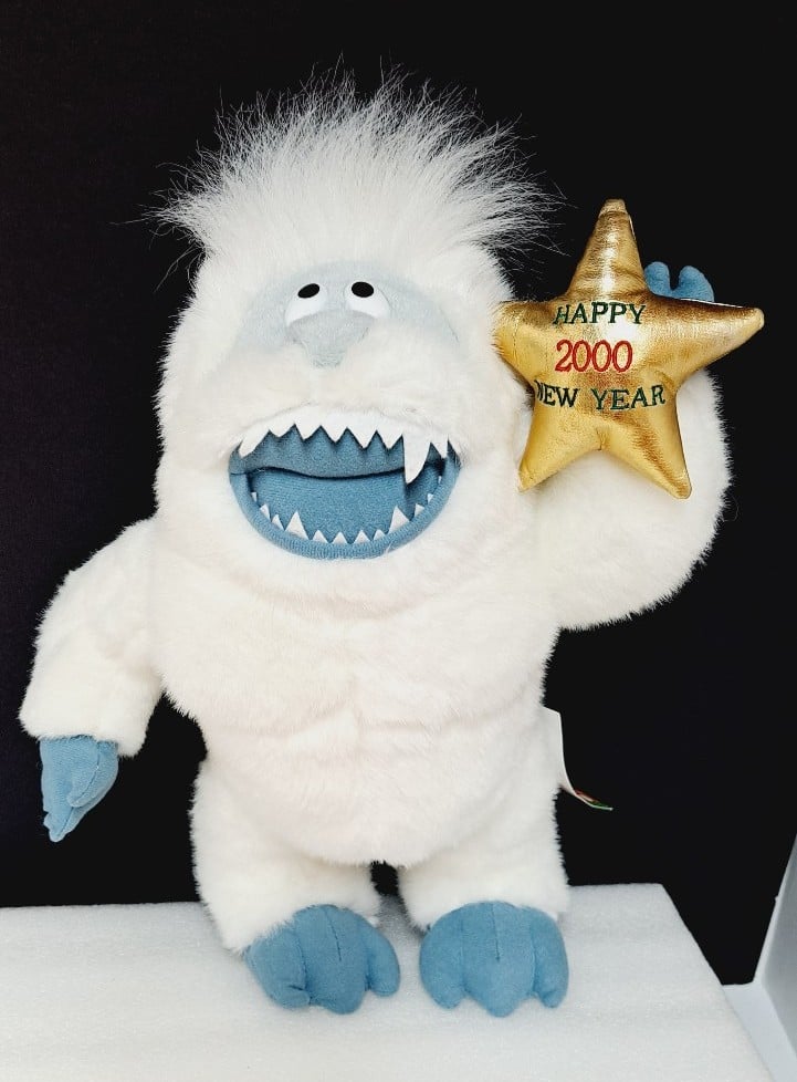 Abominable Snowman 16 Plush Rudolf Red Nose Reindeer Happy New Year 2000 Y2K