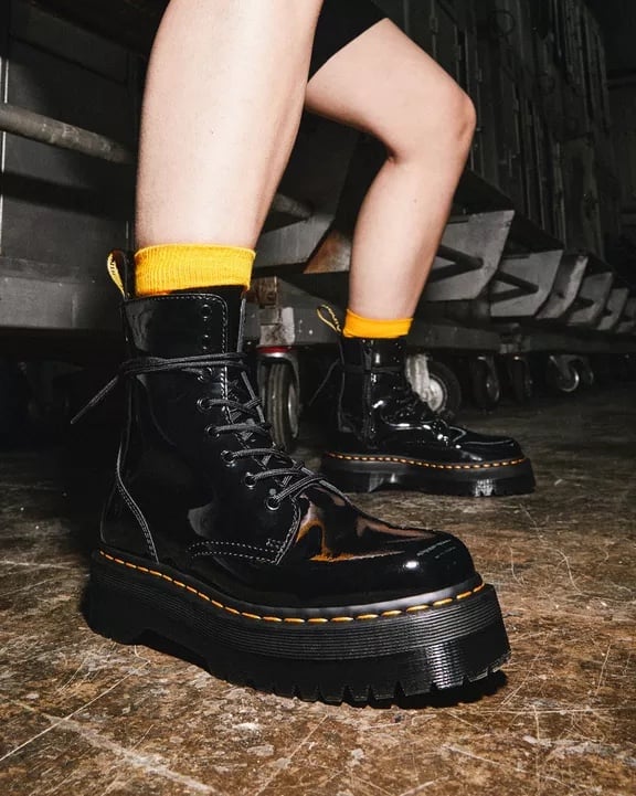 Doc marten JADON platform boots patent leather size 6