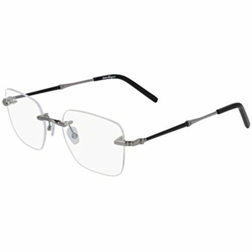 NEW Salvatore Ferragamo SF2193 035 Shiny Gunmetal Eyeglasses 52mm with SF Case