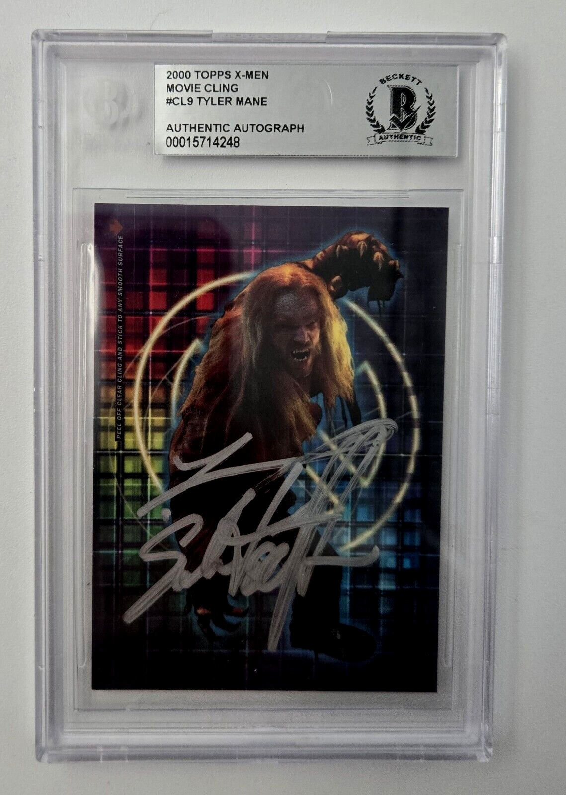 Tyler Mane Signed Card X-Men Sabretooth Slab Autograph Topps Marvel Beckett COA
