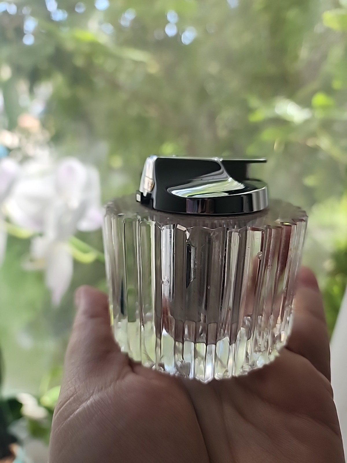 Vintage Rosenthal Ronson, Starburst Cut Crystal Table Lighter