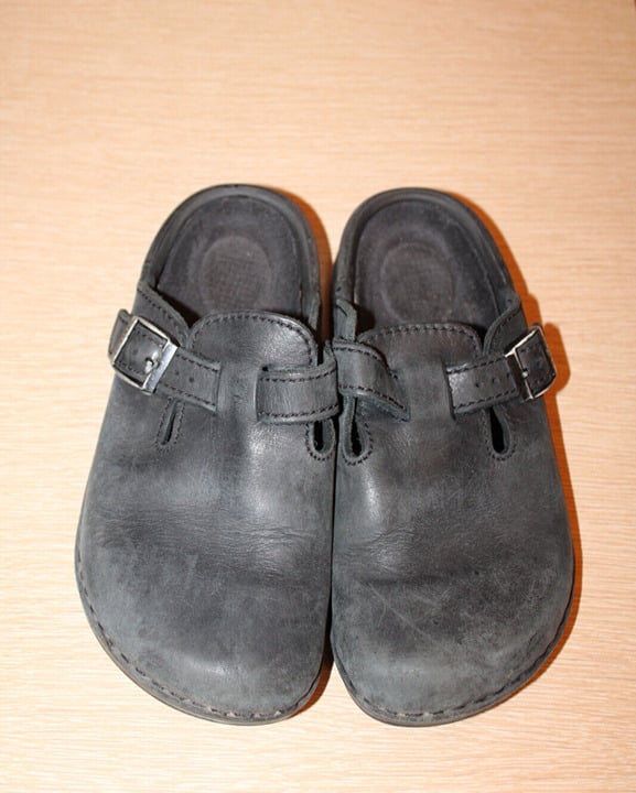 TATAMI by BIRKENSTOCK Oklahoma Black Leather Clogs Mules US 7 EU 38