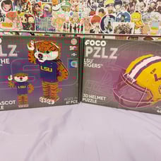 *NEW* Set of 2 LSU Football Team 3D Puzzle Set Helmet and Mike the Tiger Mascot