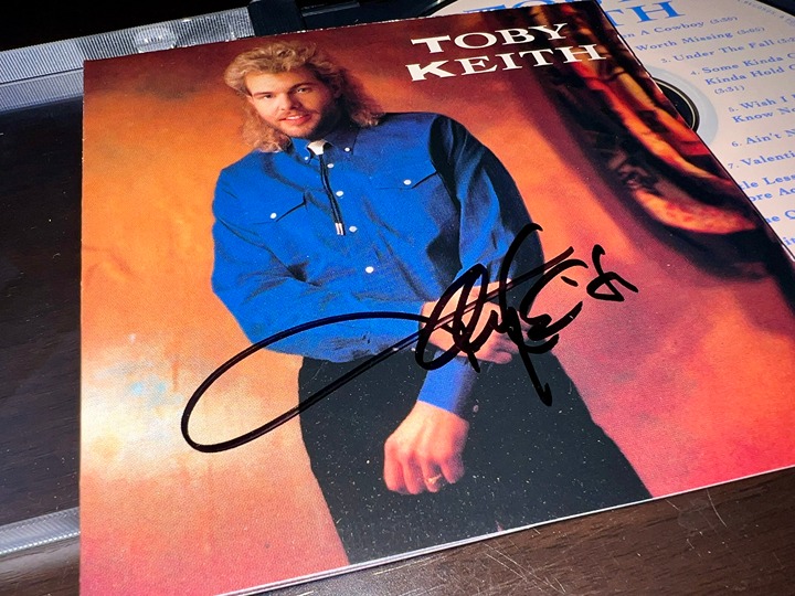 Autographed Signed copy of Toby Keith's 1993 Original CD