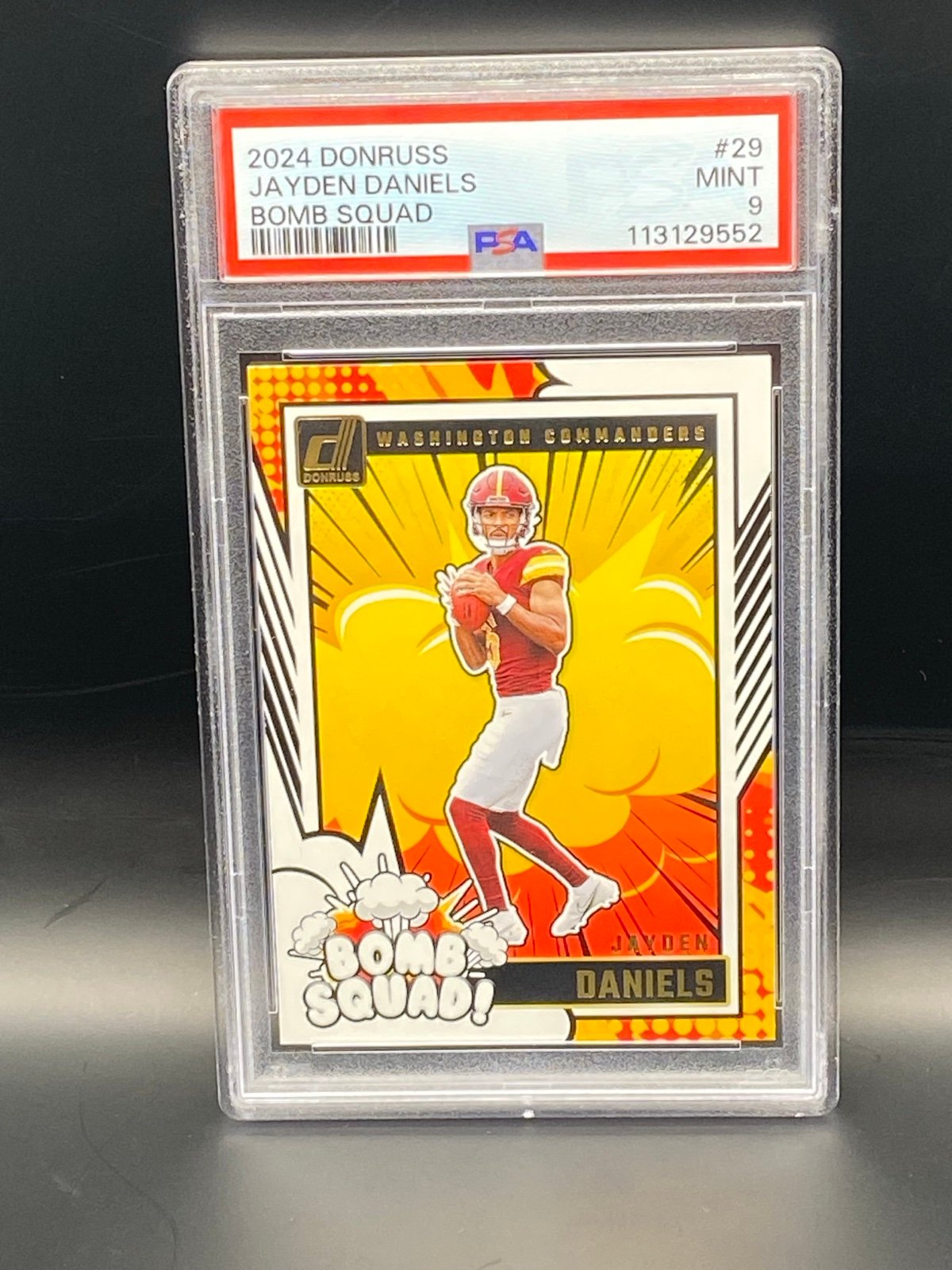 2024 Donruss Jayden Daniels Bomb Squad (RC) #29 PSA9
