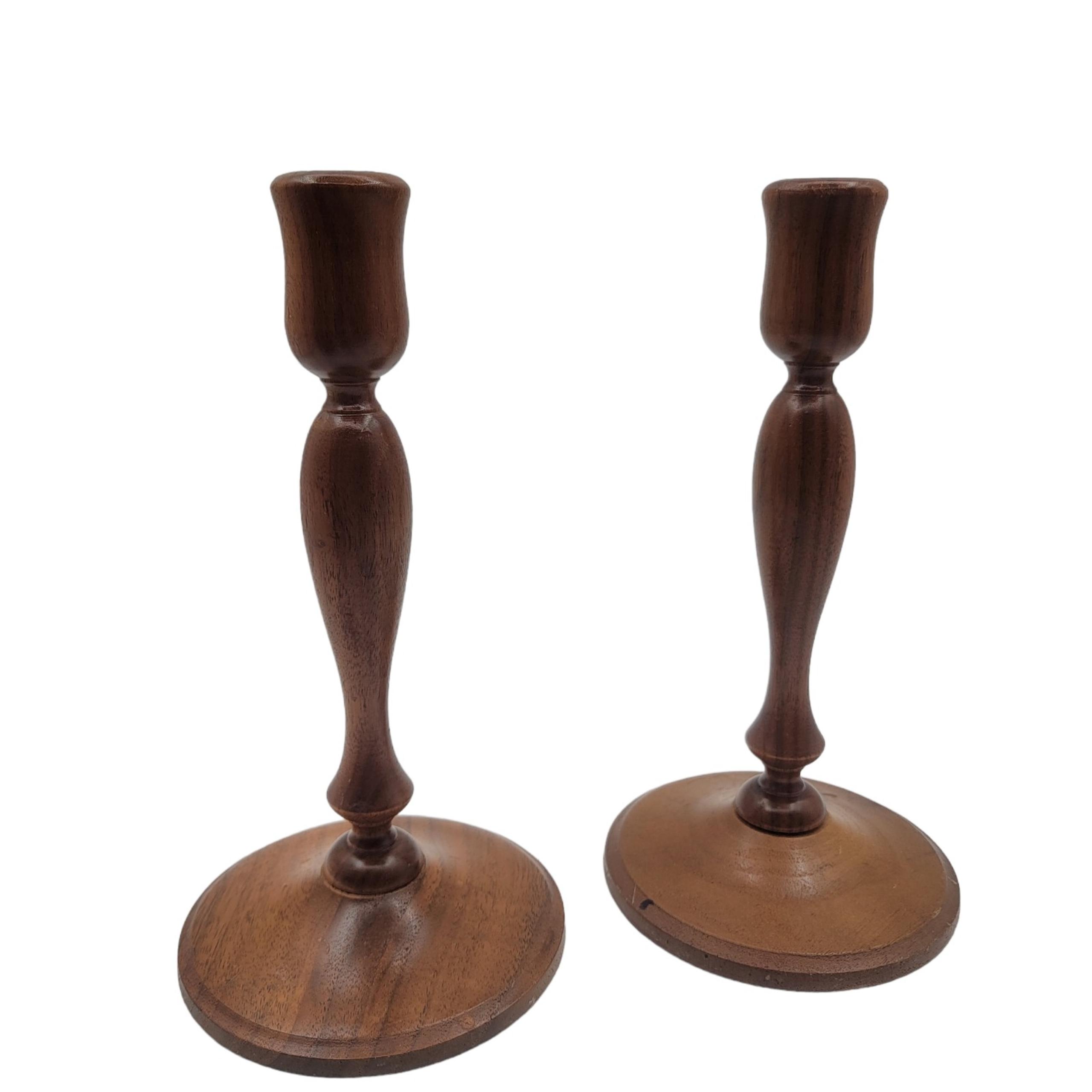 Set of Wood candle sticks