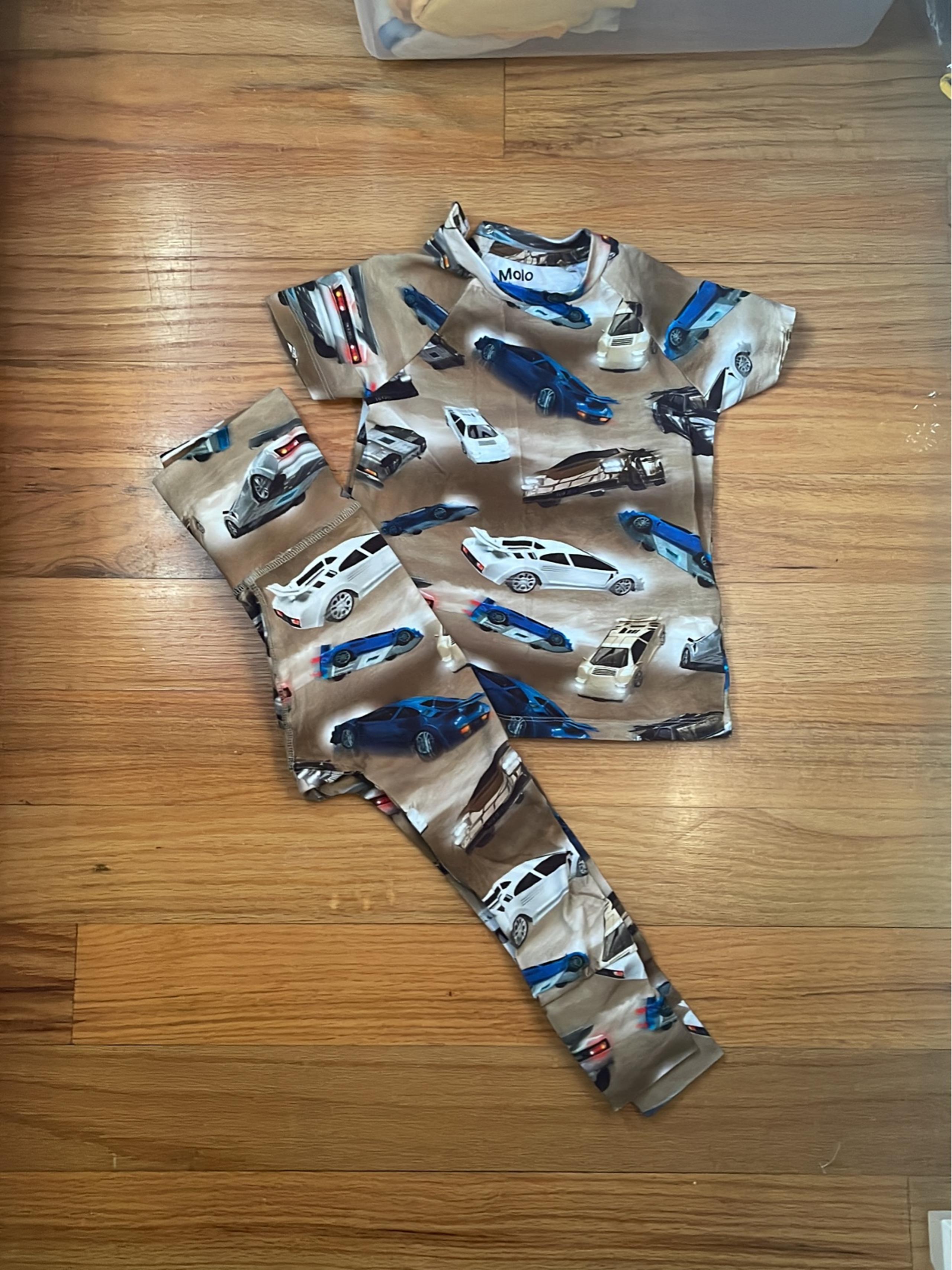 Molo race car toddler boy outfit set
