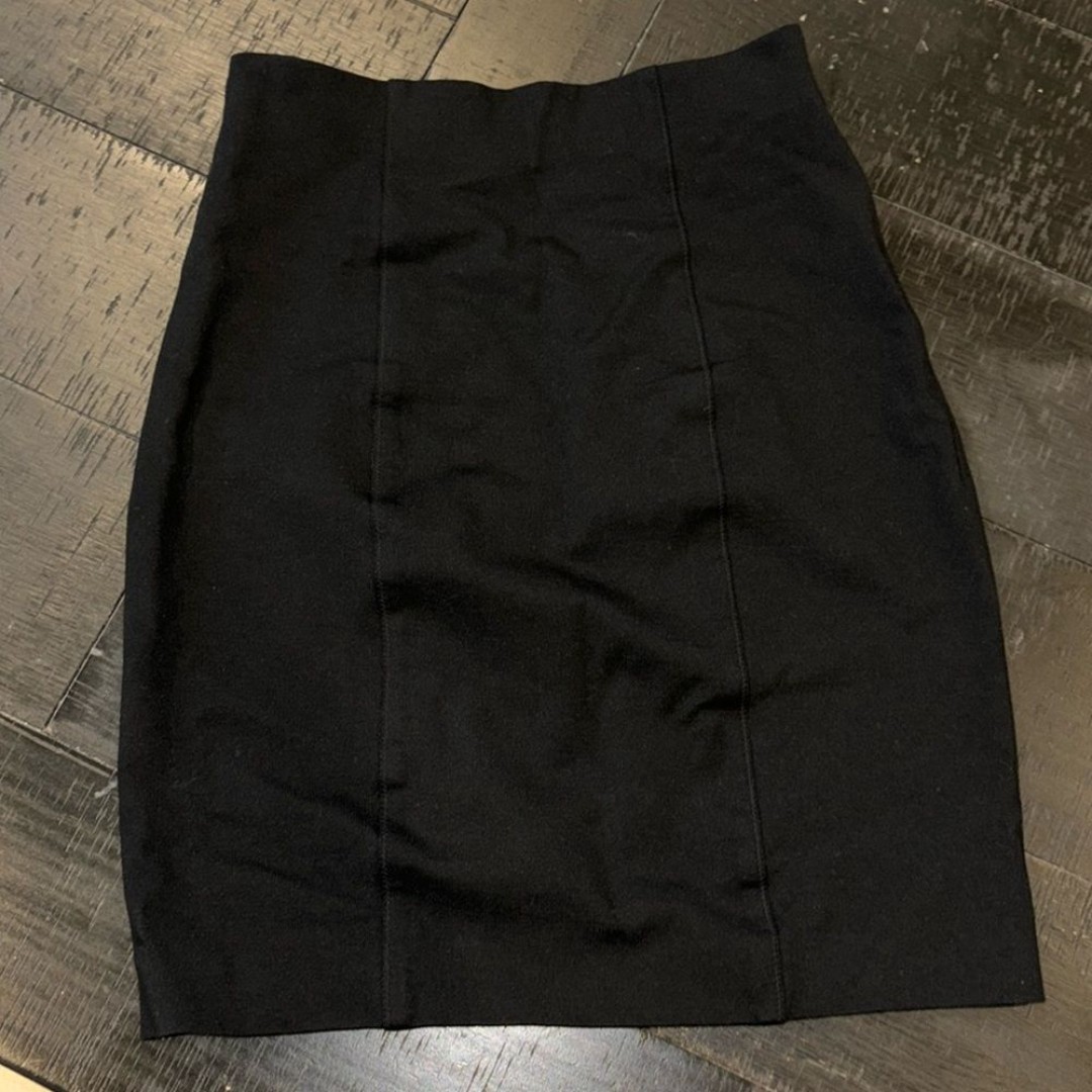 Vince Black Closet Staple Stretch Waist Pencil Skirt 4