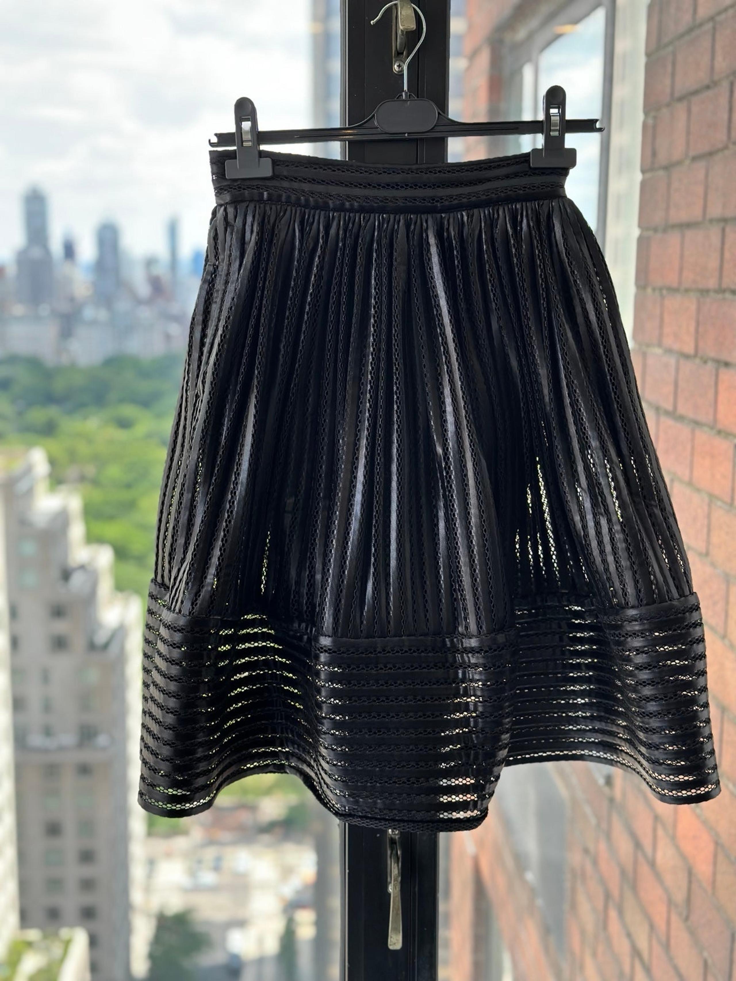 Maje Black A-Line Skirt