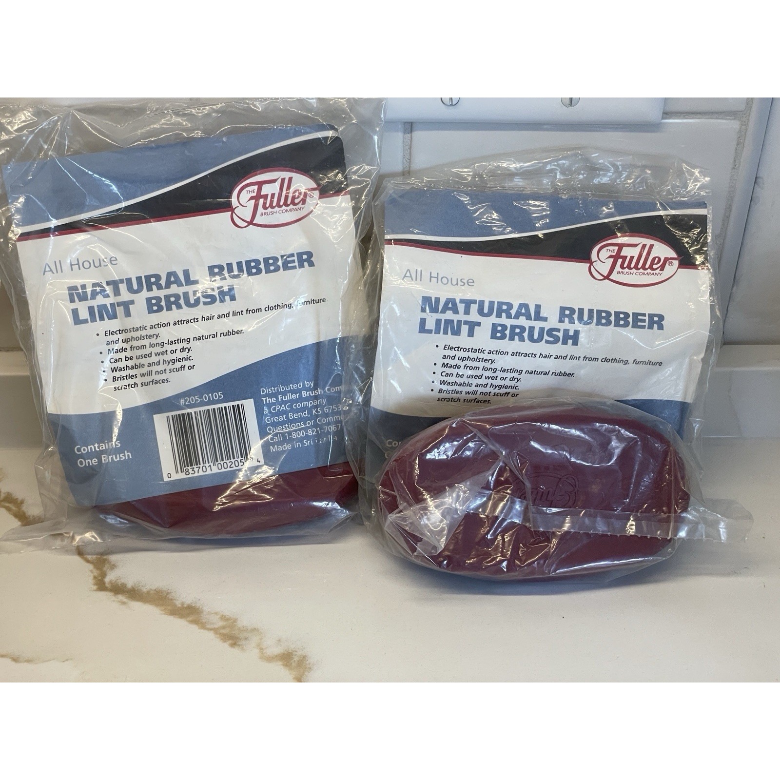 Fuller Natural Rubber House Lint Brush Lot of 2 Upholstery Furniture New