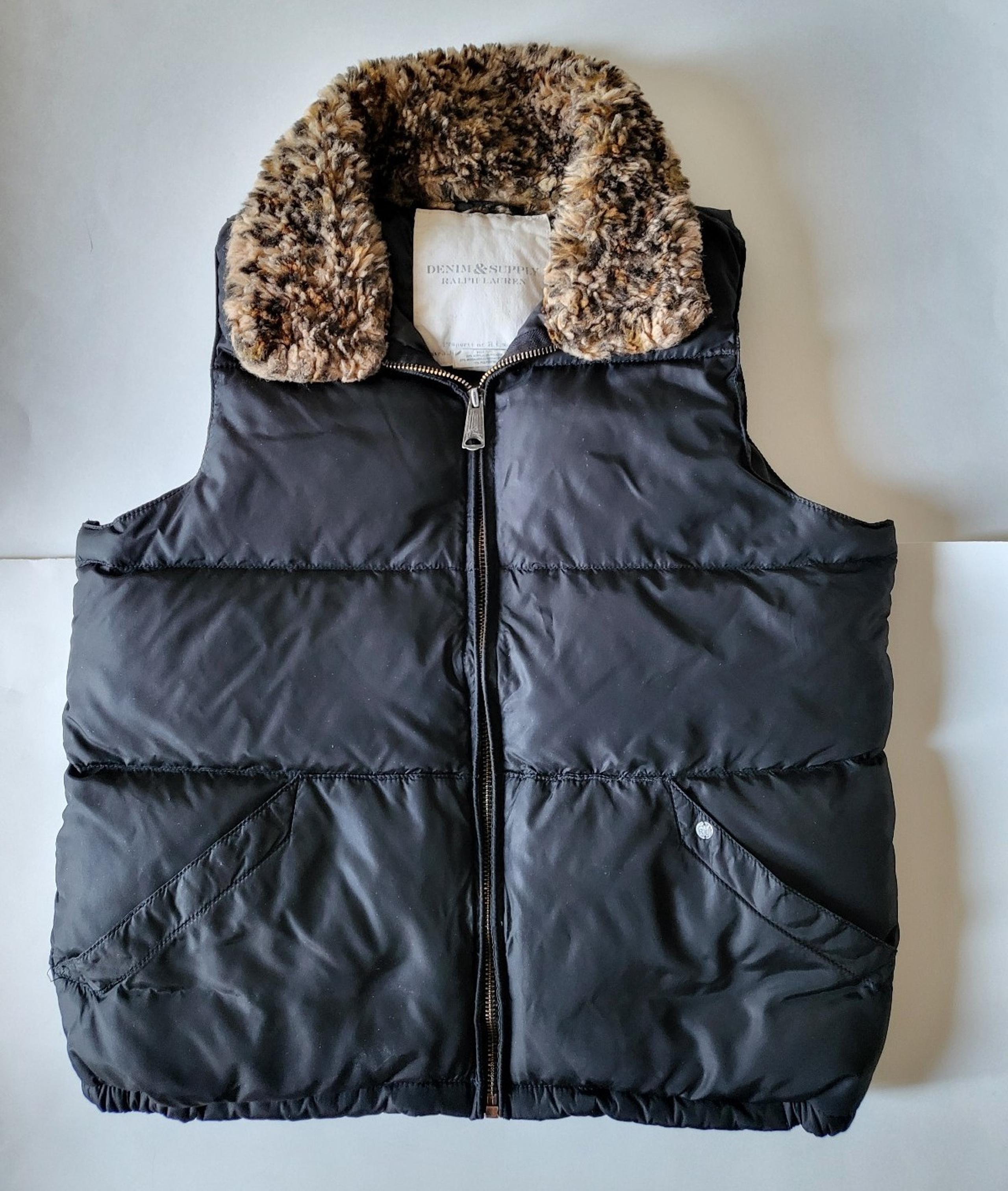 Ralph Lauren womens quilted vest size M black
