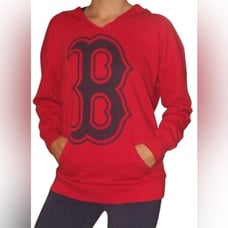 Victoria’s Secret Pink w/ 5th & Ocean RARE red Boston Red Sox drawstring hoodie