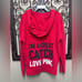 Victoria’s Secret Pink w/ 5th & Ocean RARE red Boston Red Sox drawstring hoodie