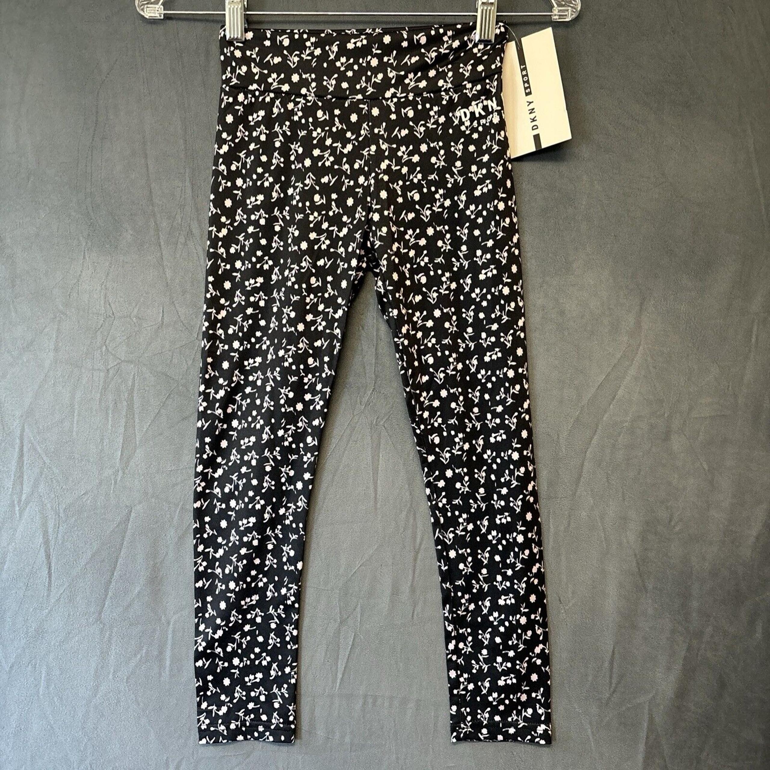 DKNY Leggings Girl's 7 Floral Cottage Workout Yoga Exercise Cutesy Soft Girl