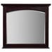 The Pegasus Harvest 32 in. x 36 in. Birch Red Ebony Framed Wall Mirror features