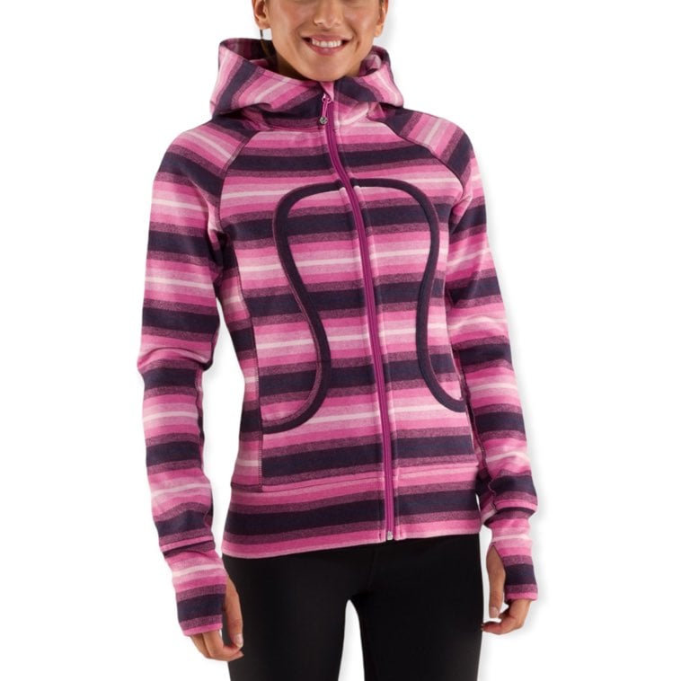 Lululemon Pink Striped Scuba Hoodie Woman’s 4