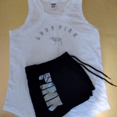 VS PINK bling shorts and tank X-small