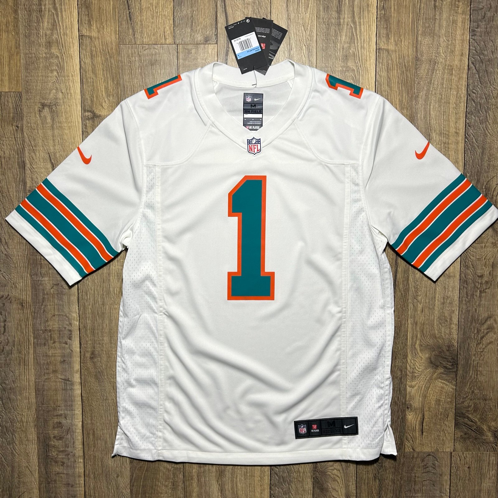 Miami Dolphins #1 Tua Tagovailoa Nike NFL Football Jersey Men’s Medium NWT 120