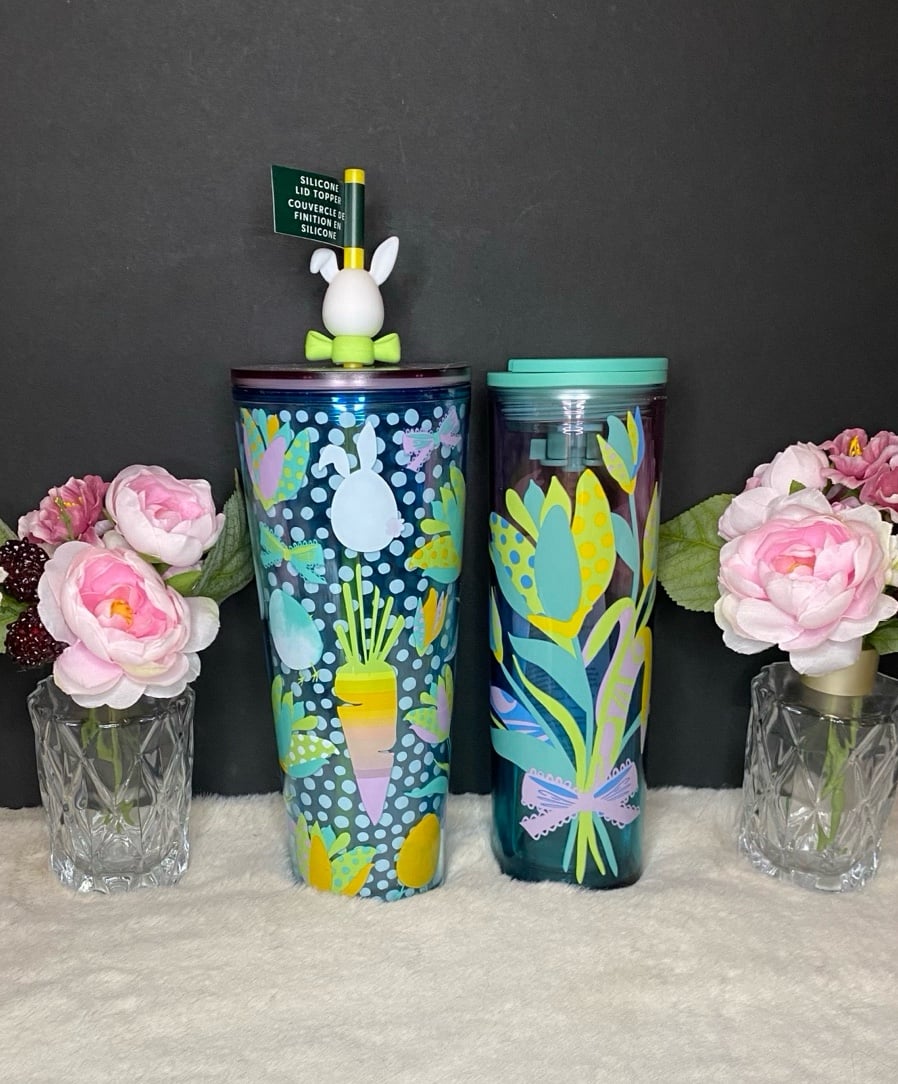 NWT Starbucks 2025 Floral Easter Tumbler Bundle!