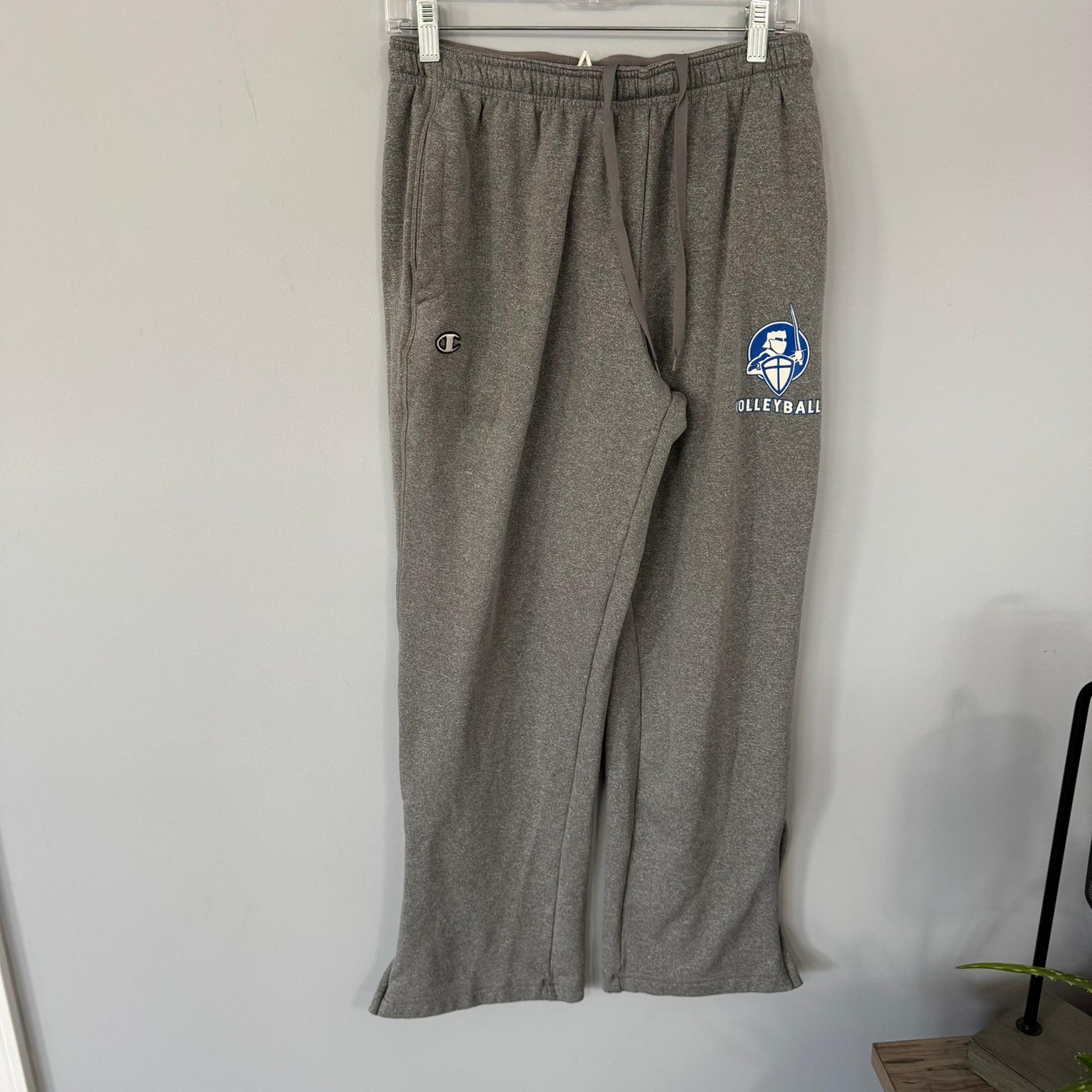 Champion Athletic Pull On Gray Joggers Jogging Pants Men's Size Large Volleyball