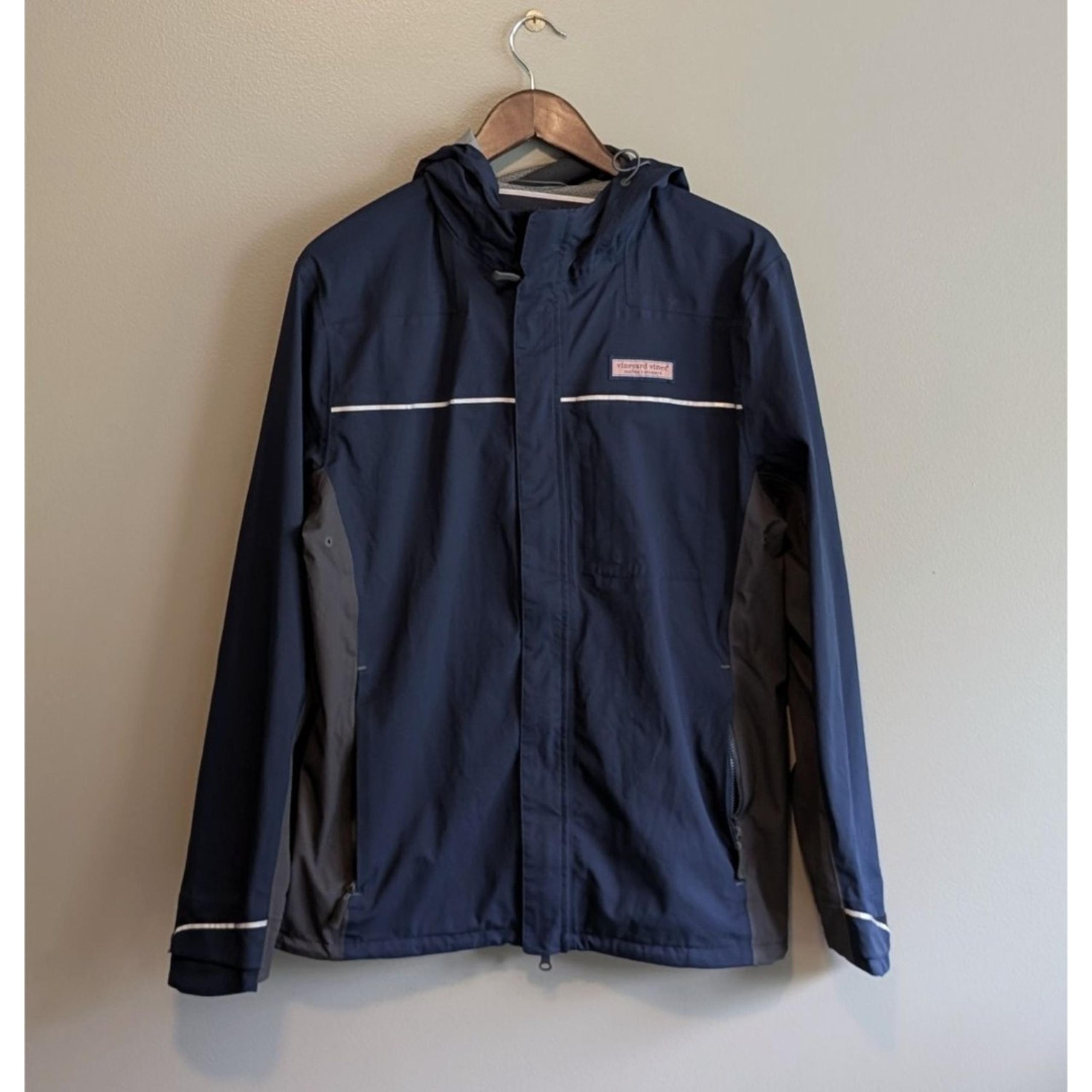 Vineyard Vines Nor'Easter Rain Shell Jacket Mens Size Small S Zip Waterproof LS
