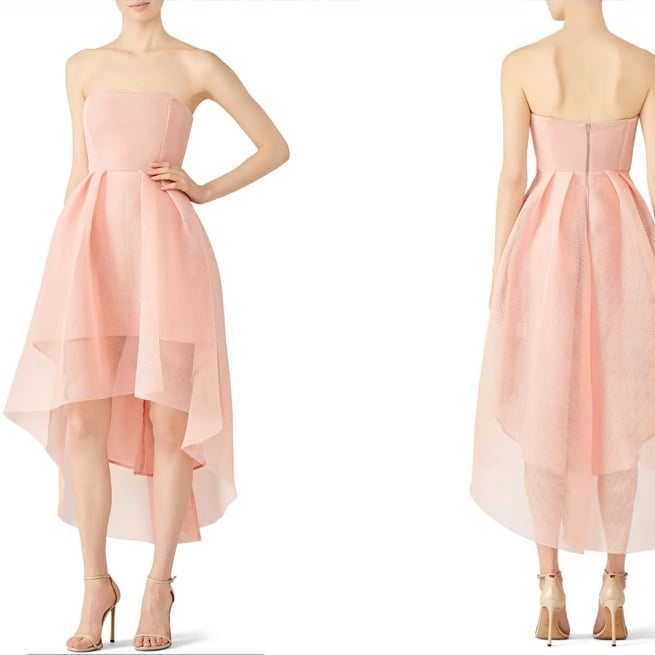 ELLIAT Blush Pink Strapless Cocktail High Low Elysian Dress Size Large