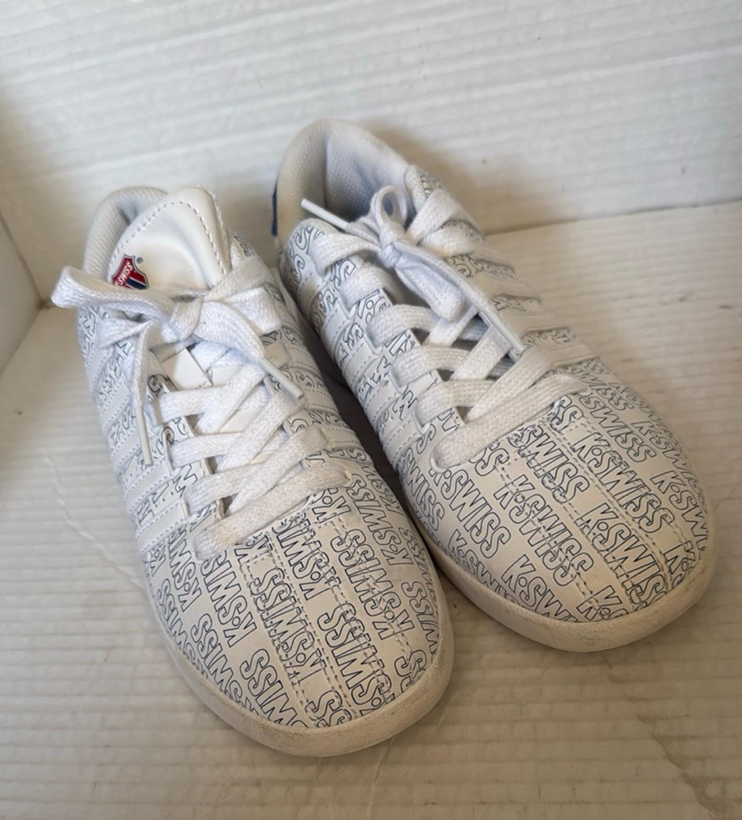 K-Swiss Kids Shoes Sneakers Size 4.5 Varsity Blue print Pattern Unisex