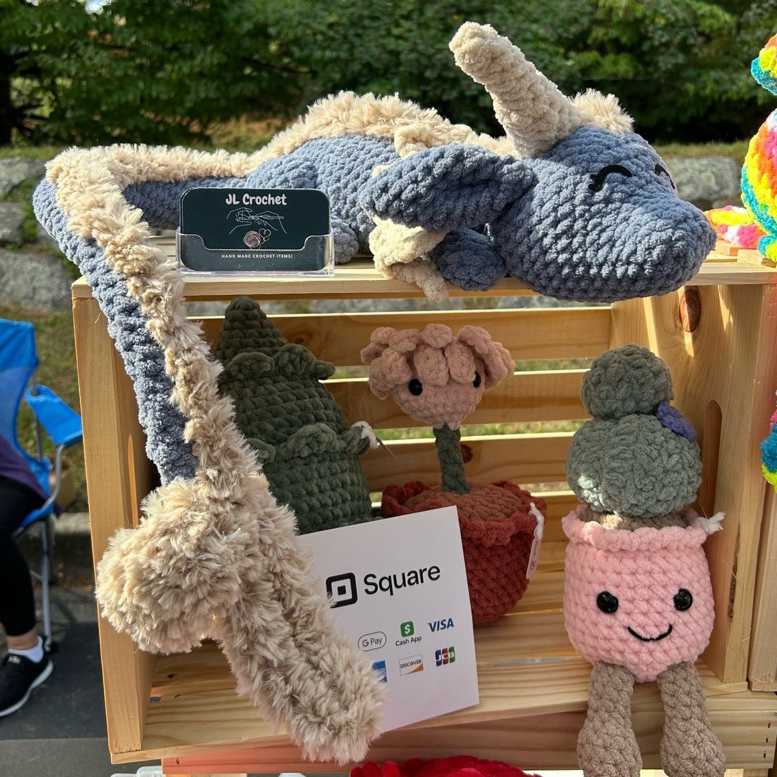 Handmade Crochet Winnie the Sleepy Dragon Plushie Amigurumi