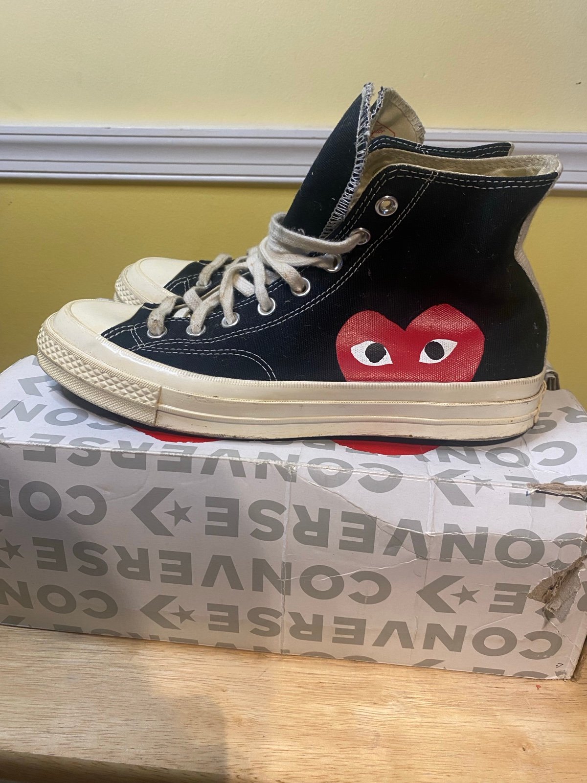 Size 8.5 - Converse Chuck Taylor All Star High x Comme des Garcons Play 2015