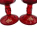 Vintage Viking Ruby Red Georgian Honeycomb Cordial Wine Glasses Original Labels