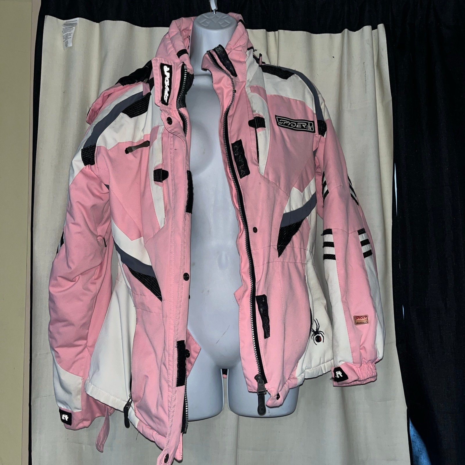 Women's SPYDER Ski Snowboard Suit Jacket Pants Pink Insulated L