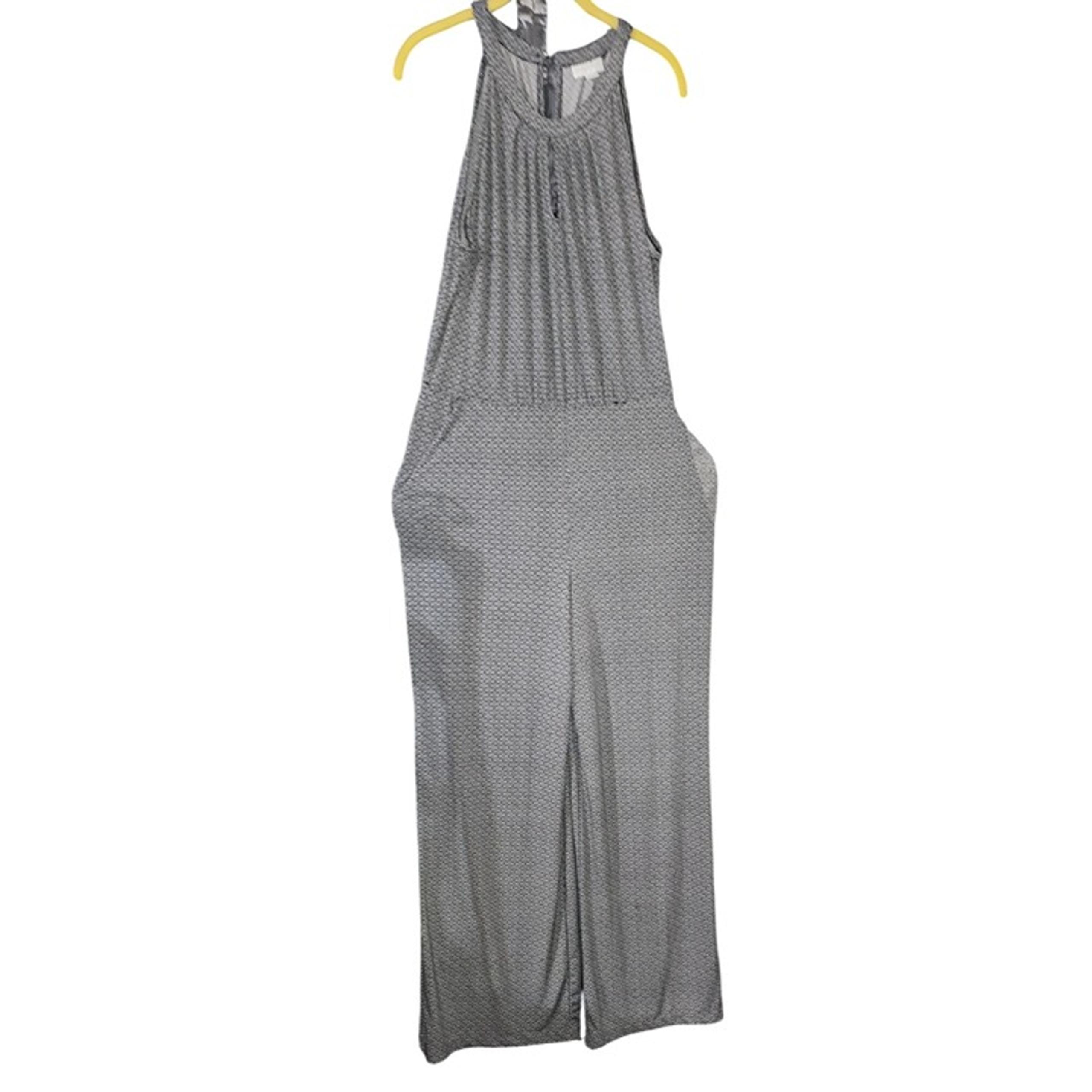 New York & Company Womens Geometric Sleeveless Jumpsuit W/ Belt Size L