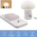 Multi Ports USB Charging Station, 3 Port Mushroom Lamp QC3.0 Fast Charger