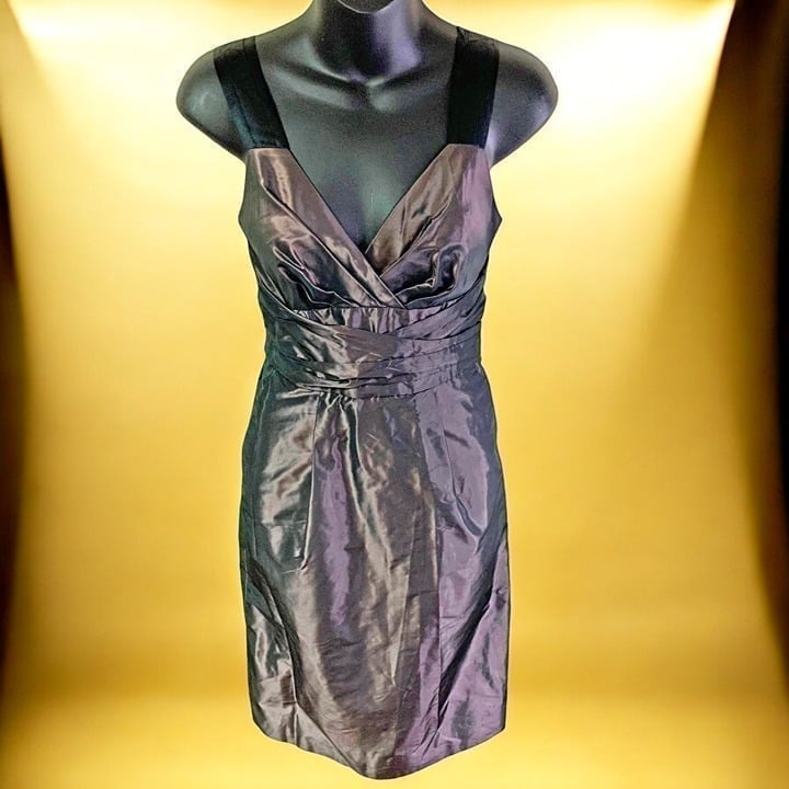 BANANA REPUBLIC Iridescent Eggplant Taffeta Cocktail Dress