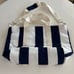 Business and Pleasure Navy Stripe Cooler Tote Bag