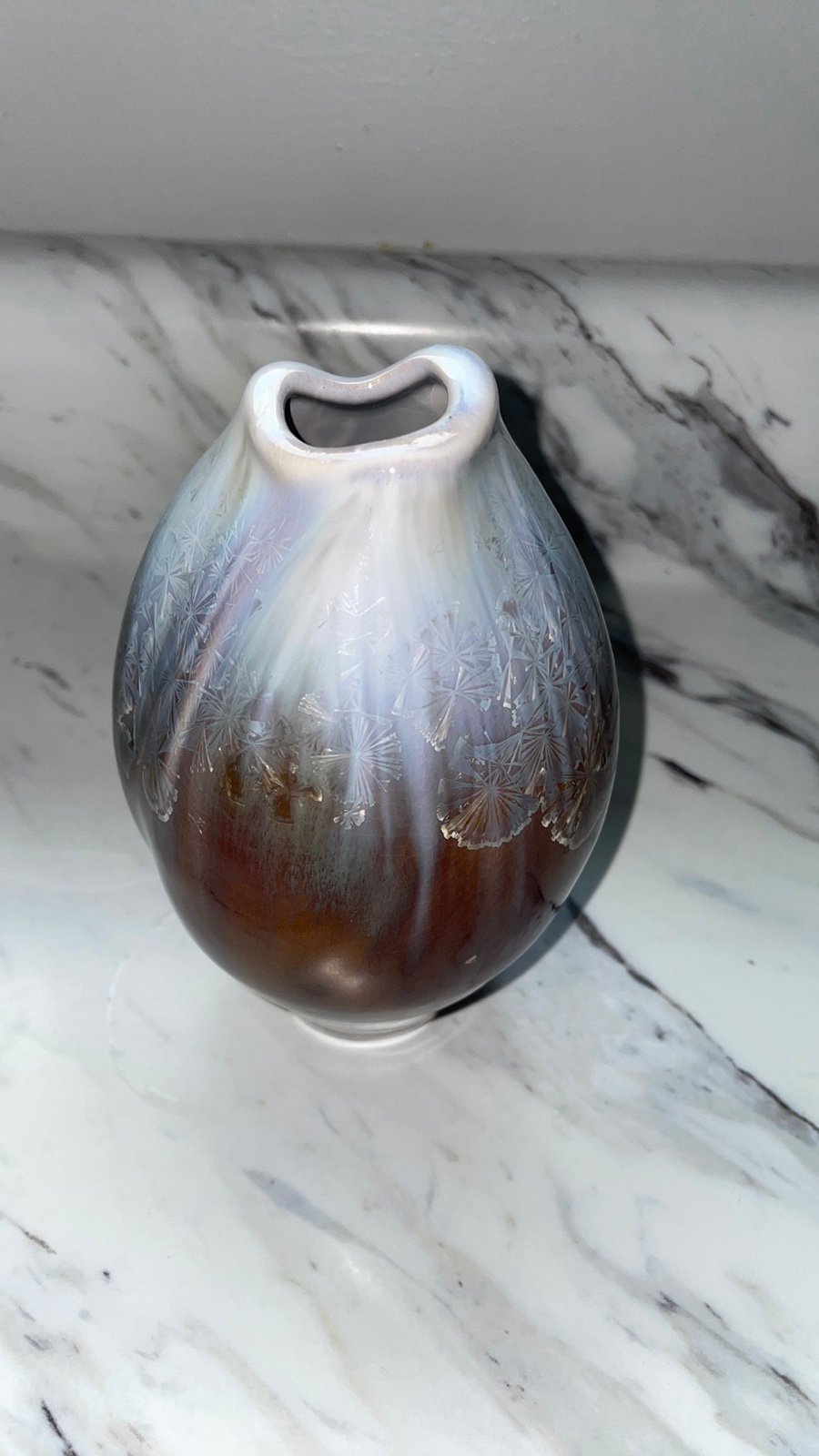 Bill Campbell pottery iridescent vase