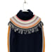 Anthropologie Margherita Nordic Sweater Tassel Fringe Navy Size Medium