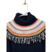 Anthropologie Margherita Nordic Sweater Tassel Fringe Navy Size Medium