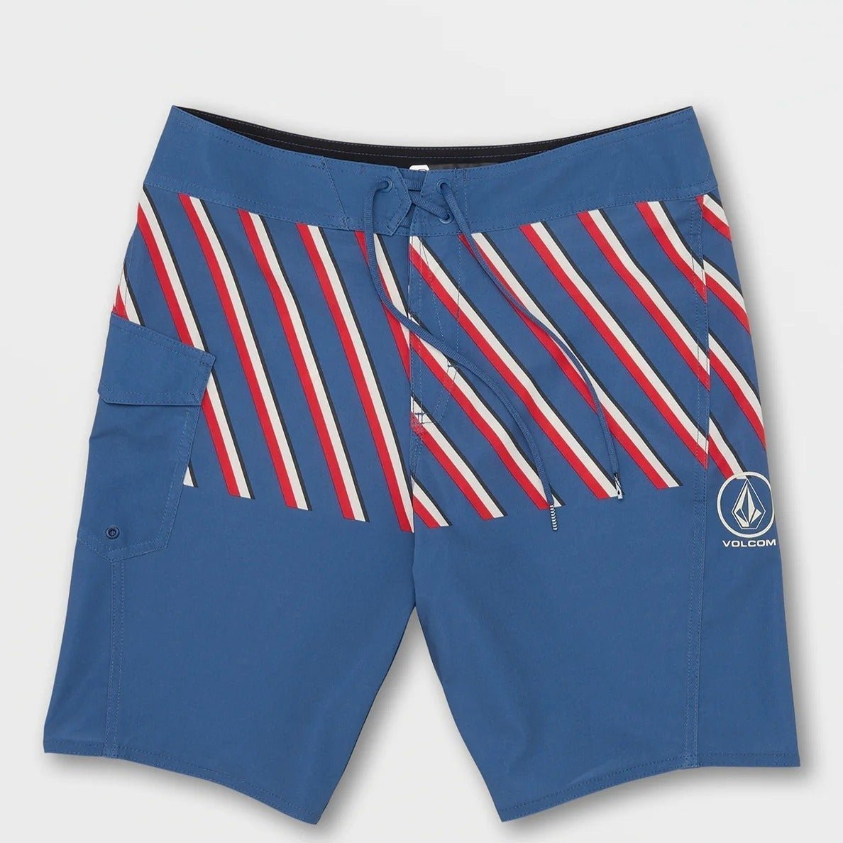 Volcom Sizes 34 Board Shotts Men's Manic 2 Trunks Blue Red Combo NWT