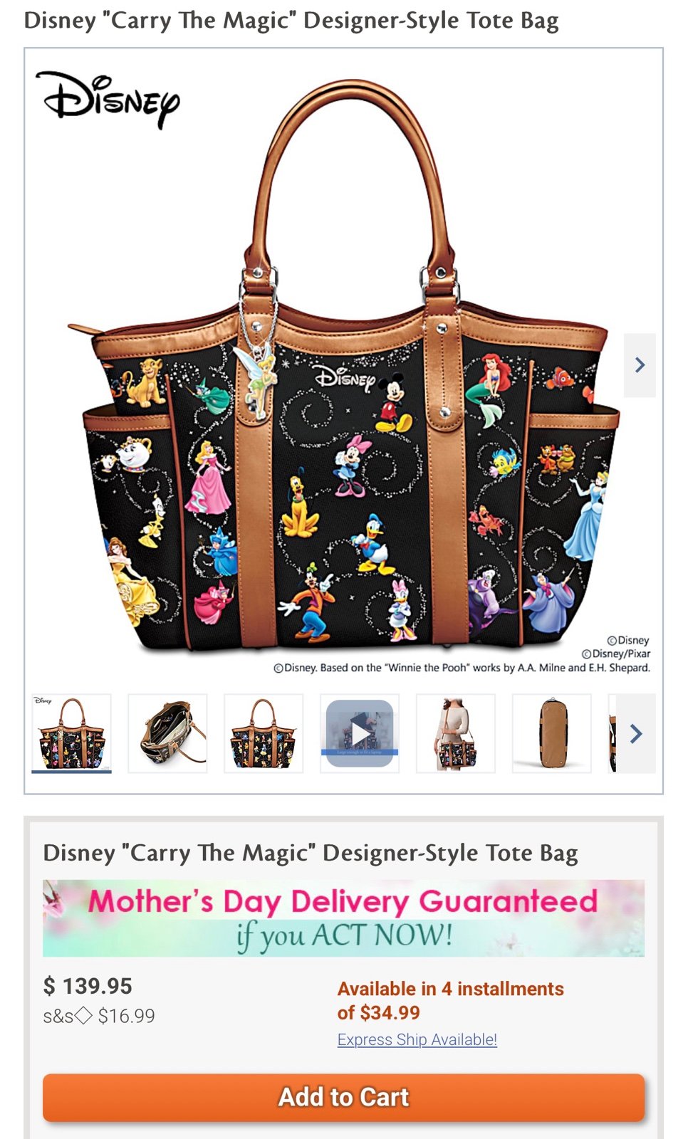 Disney Purse- The BRADFORD EXCHANGE