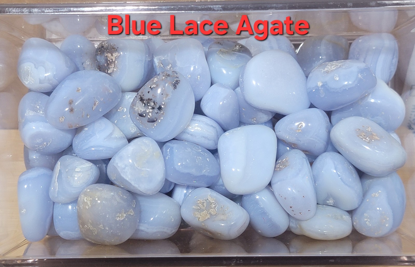 Blue Lace Agate Tumbled Stones