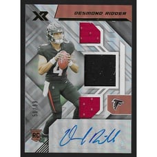 DESMOND RIDDER 2022 PANINI XR #204 ROOKIE TRIPLE JERSEY AUTO 85/99 RPA RC