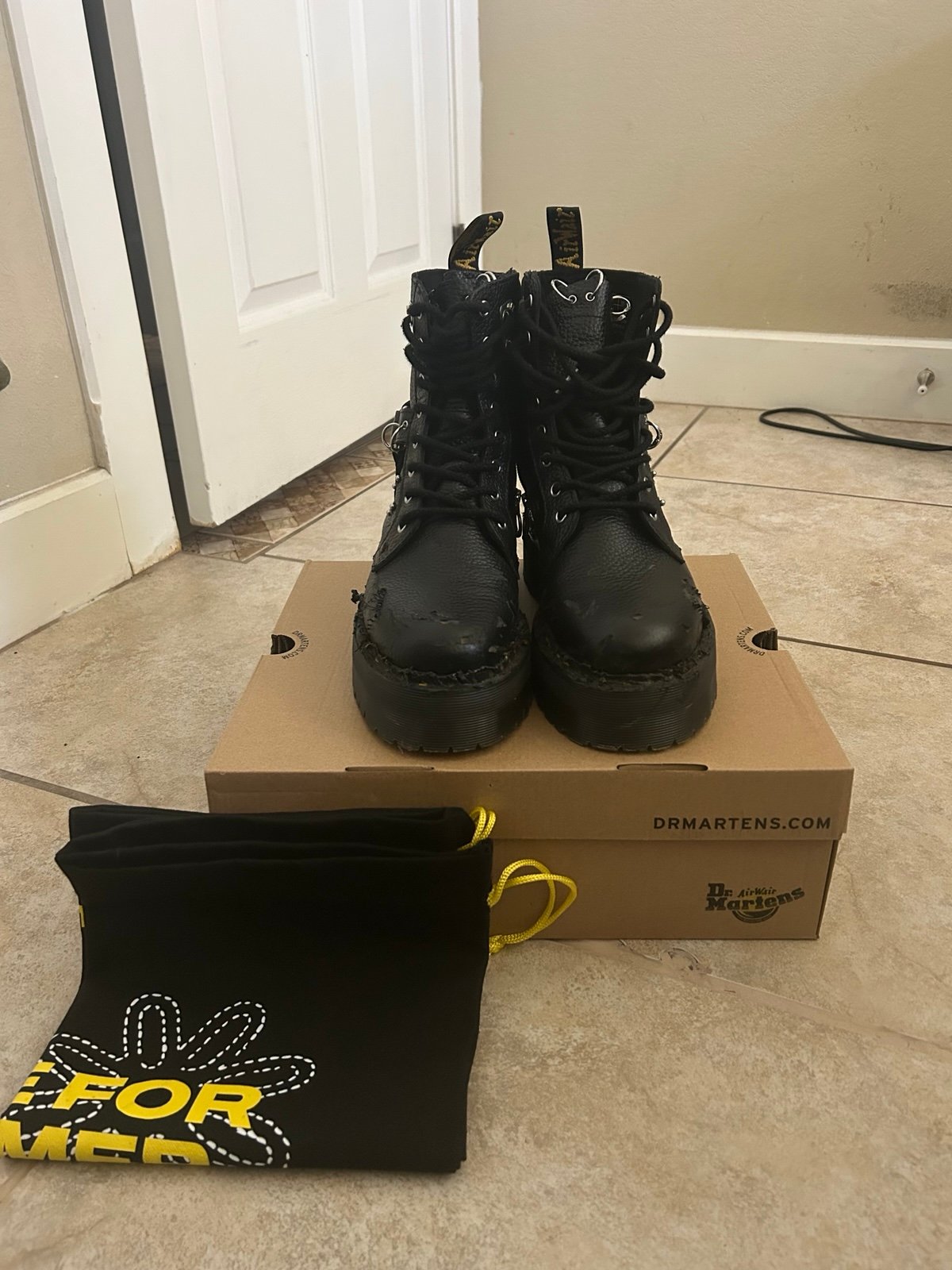 Doc martens pierced boots